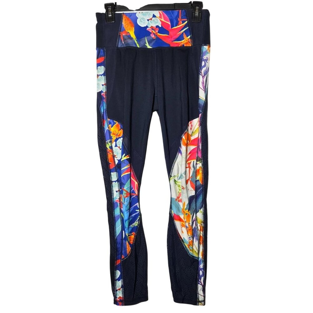 Athleta Womens Multicolor Floral Tropical Precision Leggings Size Small Active‎